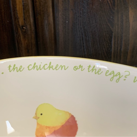 RARE - HTF Chicken or the Egg Department 56 Easter Egg Shaped Serving Bowl - Picture 5 of 16